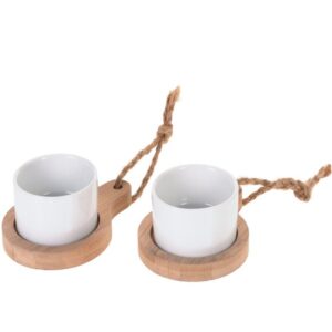 ZESTAW 2 MISECZEK DO SERWOWANIA NA PODSTAWKACH 457