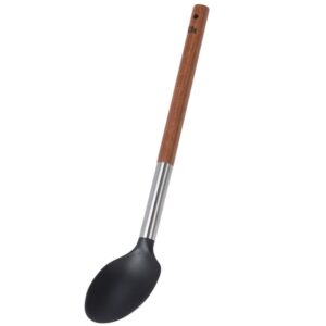 ŁYŻKA DO SERWOWANIA PODAWANIA CZARNA Z DREWNEM