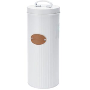 PUSZKA POJEMNIK NA MAKARON BIAŁY RETRO 11x27 CM