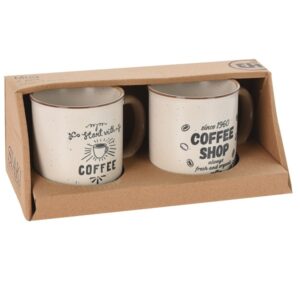 ZESTAW KUBKÓW KAMIONKOWYCH 2 SZTUKI 200ML - Wzór 1