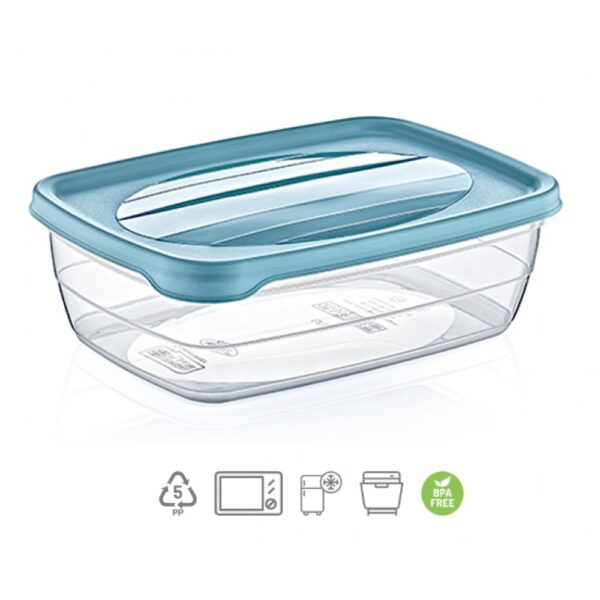 POJEMNIK PROSTOKĄTNY DO PRZECHOWYWANIA ŻYWNOŚCI NA LUNCH 2 LITRY - obrazek 2