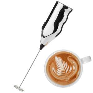 Spieniacz do mleka ręczny na baterie z podstawką