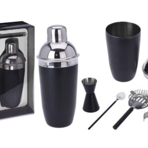 ZESTAW Z SHAKEREM 5 ELEMENTÓW DO KOKTAJLI DRINKÓW