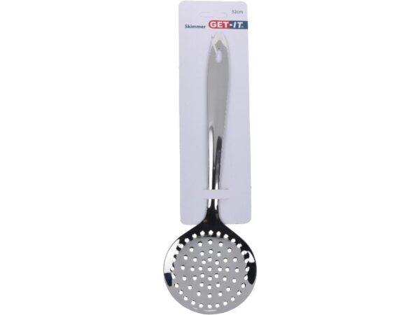 ŁYŻKA Z DZIURAMI CEDZAKOWA SZUMÓWKA STAL NIERDZEWNA 32CM GET-IT