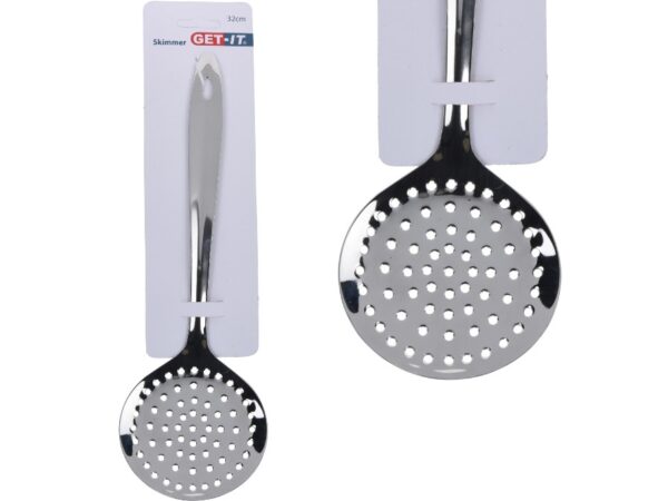 ŁYŻKA Z DZIURAMI CEDZAKOWA SZUMÓWKA STAL NIERDZEWNA 32CM GET-IT - obrazek 2