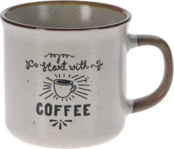 ZESTAW DWÓCH KAMIONKOWYCH KUBKÓW 300ML 2 WZORY W STYLU RETRO - obrazek 3