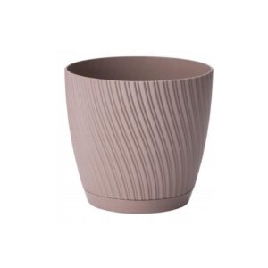 DONICZKA Z PODSTAWKĄ MIKA 17 CM SZARO BEŻOWA
