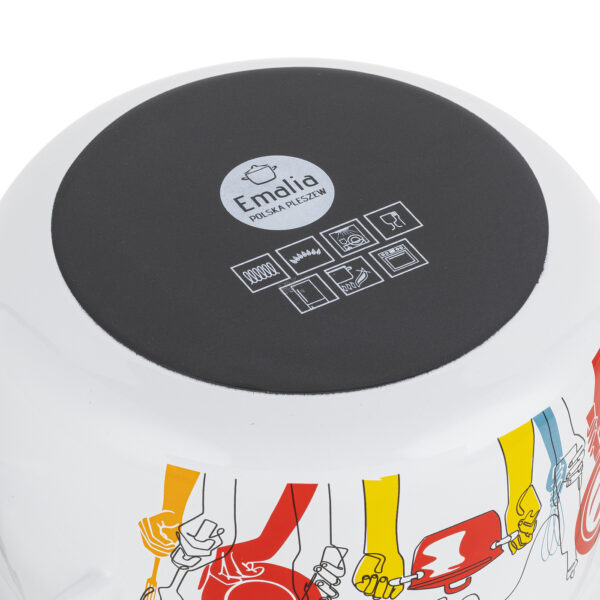 GARNEK EMALIOWANY PEPITO 20 CM 3,7 L POLSKA EMALIA PLESZEW - obrazek 5