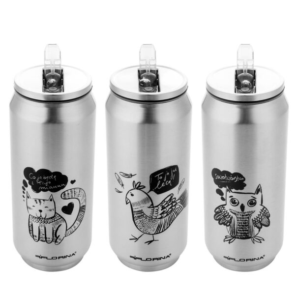 KUBEK TERMICZNY JAK PUSZKA METALOWA FUNNY FARM 350 ML - obrazek 6