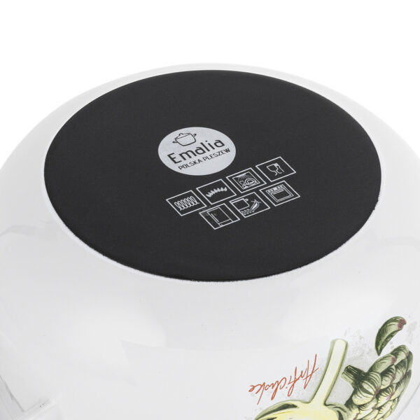 GARNEK EMALIOWANY PYZA 16 CM 2 LITRY POLSKA EMALIA PLESZEW - obrazek 2