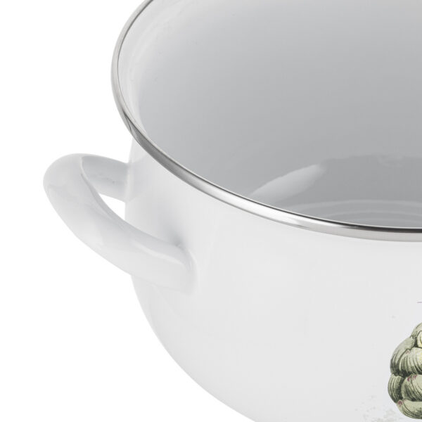 GARNEK EMALIOWANY PYZA 16 CM 2 LITRY POLSKA EMALIA PLESZEW - obrazek 5