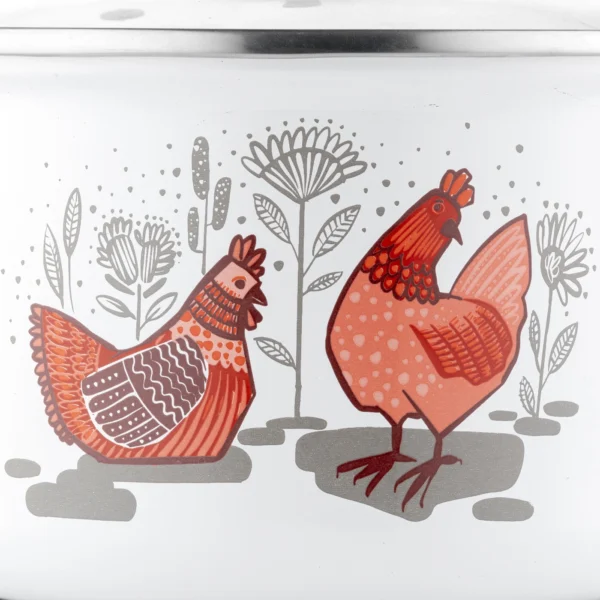 GARNEK EMALIOWANY RUBINKA EMALIA POLSKA PLESZEW 16 CM 2 L - obrazek 4