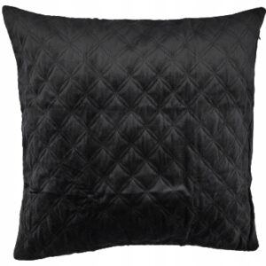 POSZEWKA DEKORACYJNA WELUROWA CZARNA 45X45 CM