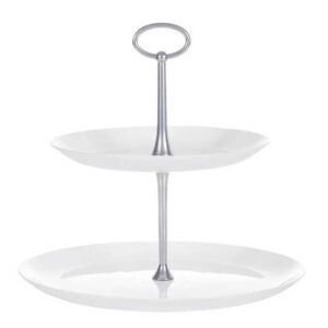 PATERA DWUPOZIOMOWA VALENCIA 19/25 CM BIAŁA AMBITION