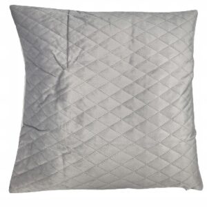 POSZEWKA DEKORACYJNA WELUROWA SZARA 45X45 CM