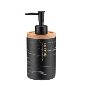 DOZOWNIK NA MYDŁO MARBLE CZARNY MARMUROWY