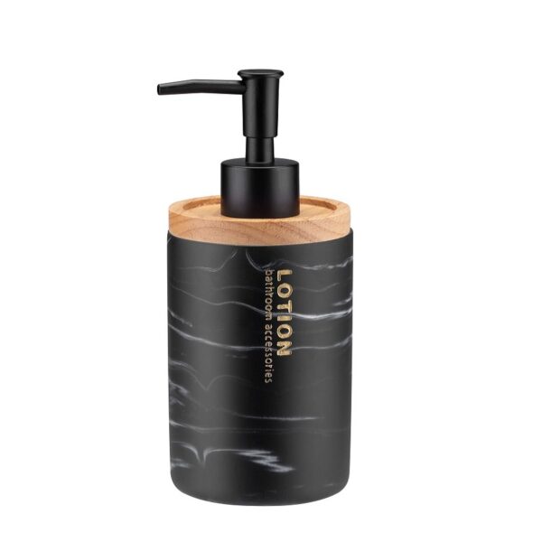 DOZOWNIK NA MYDŁO MARBLE CZARNY MARMUROWY