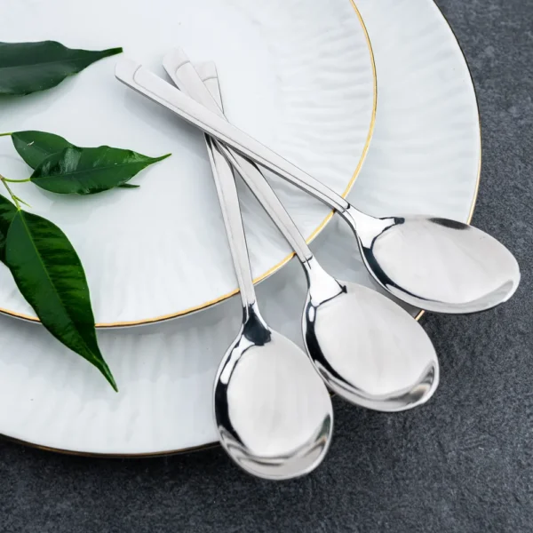 ŁYŻKI OBIADOWE COSMO 3 SZTUKI SREBRNE - obrazek 3