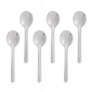 ZESTAW ŁYŻECZEK DO HERBATY COSMO  6 SZTUK SREBRNE