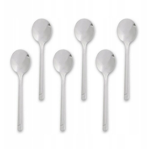 ZESTAW ŁYŻECZEK DO HERBATY COSMO  6 SZTUK SREBRNE