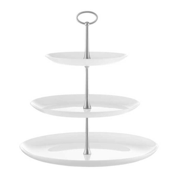 PATERA TRZYPOZIOMOWA VALENCIA 19/25/32 CM BIAŁA AMBITION