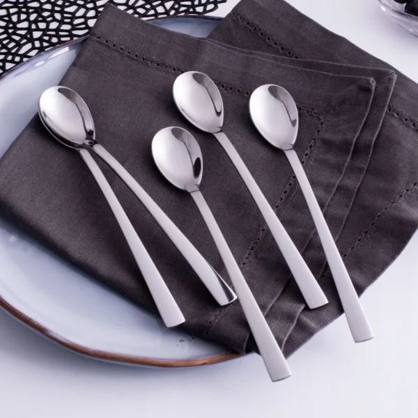 ZESTAW ŁYŻECZEK DO HERBATY COSMO  6 SZTUK SREBRNE - obrazek 3