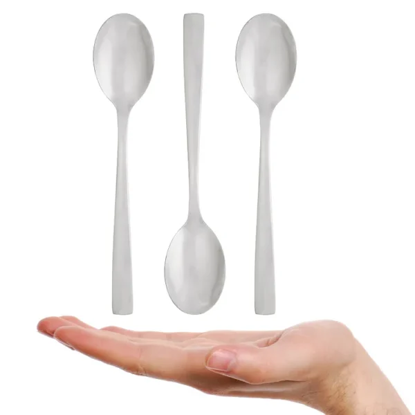 ŁYŻKI OBIADOWE LEONARDO SREBRNE 3 SZTUKI - obrazek 3