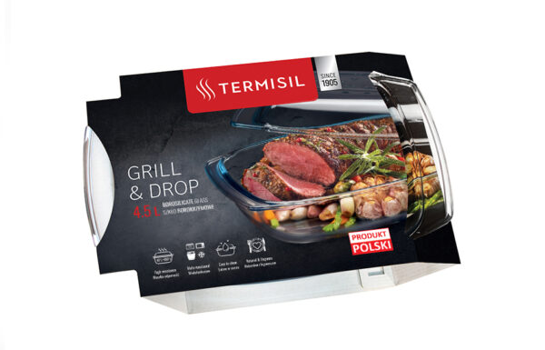 NACZYNIE ŻAROODPORNE TERMISIL GRILL&DROP 4,5 L - obrazek 2