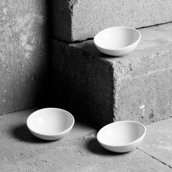 KOMPLET SALATEREK 3 SZTUKI BIAŁE PORCELANOWE NA PRZEKĄSKI AMBITION - obrazek 2