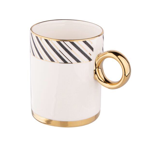 KUBEK PROSTY PALAZZO 330 ML Z OZDOBNYM UCHEM - obrazek 3