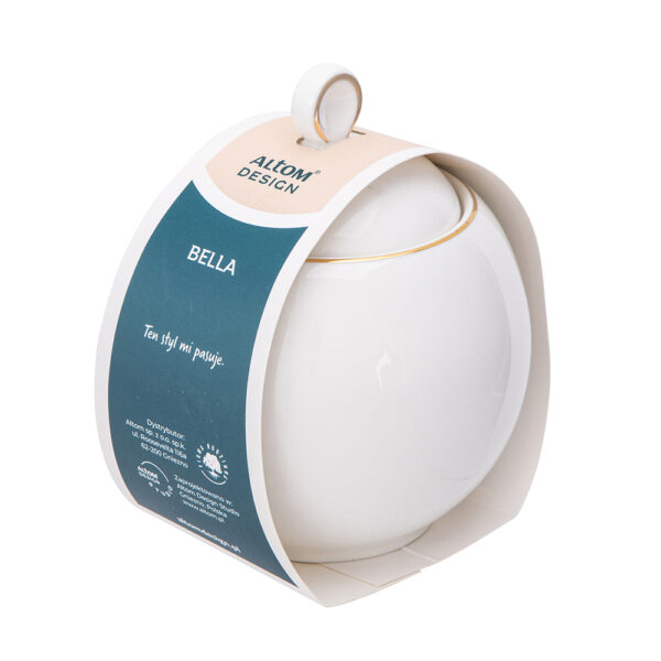 CUKIERNICA PORCELANOWA 380 ML BELLA ZŁOTA LINIA - obrazek 4
