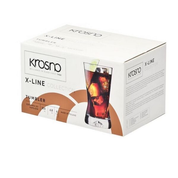 KOMPLET 6 SZKLANEK X-LINE 200 ML KROSNO - obrazek 4