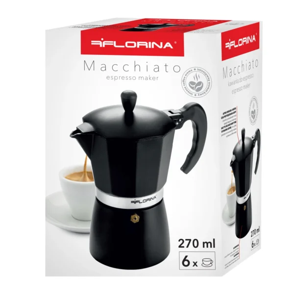 KAWIARKA ALUMINIOWA DO ESPRESSO 270 ML NA 6 FILIŻANEK - obrazek 7