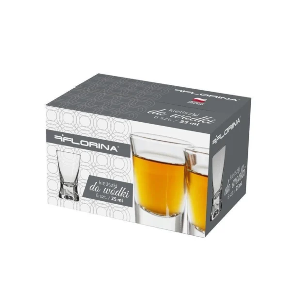 KLASYCZNE KIELISZKI DO WÓDKI KOMPLET 6x25 ML - obrazek 4