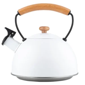 CZAJNIK NIERDZEWNY NATURA LINE BIAŁY 2,3 L DREWNIANA RĄCZKA