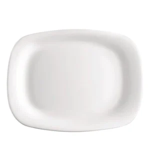 PÓŁMISEK TALERZ SZKLANY BIAŁY 18x21 CM PARMA