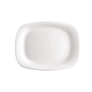 PÓŁMISEK TALERZ SZKLANY BIAŁY 20x28 CM PARMA