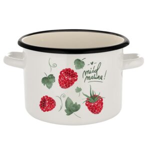 GARNEK EMALIOWANY MALINA 18 CM 3,2 L PROSTY