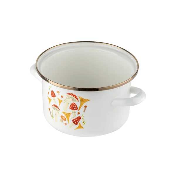 GARNEK EMALIOWANY PROSTY 18 CM 2,6 L GRZYBKI - obrazek 4