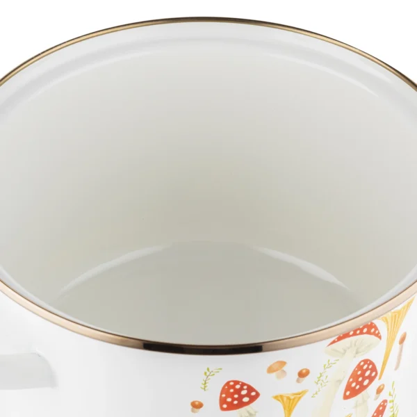 GARNEK EMALIOWANY PROSTY 18 CM 2,6 L GRZYBKI - obrazek 5