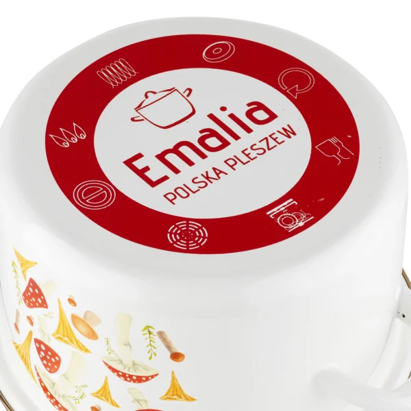 GARNEK EMALIOWANY PROSTY 18 CM 2,6 L GRZYBKI - obrazek 7