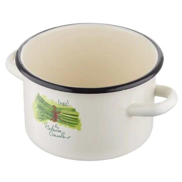 GARNEK EMALIOWANY PROSTY 20 CM 4,8 L SZPARAGI - obrazek 3