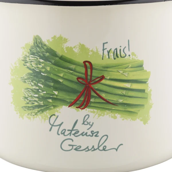 GARNEK EMALIOWANY PROSTY 20 CM 4,8 L SZPARAGI - obrazek 4