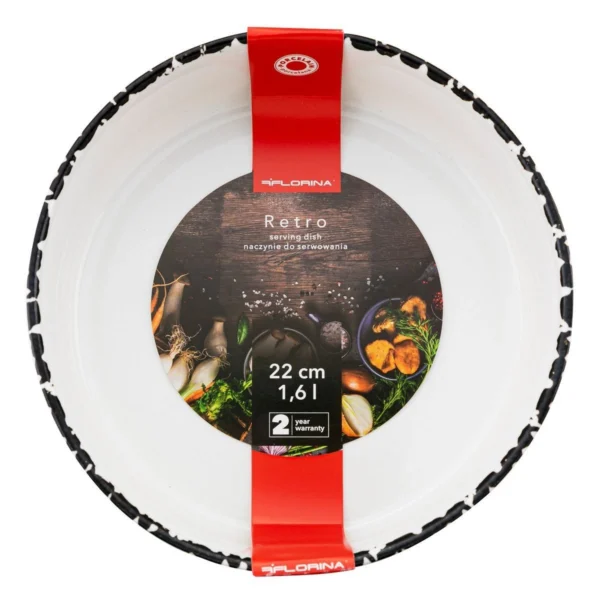 NACZYNIE CERAMICZNE  OKRĄGŁE  RETRO 22 CM - obrazek 3