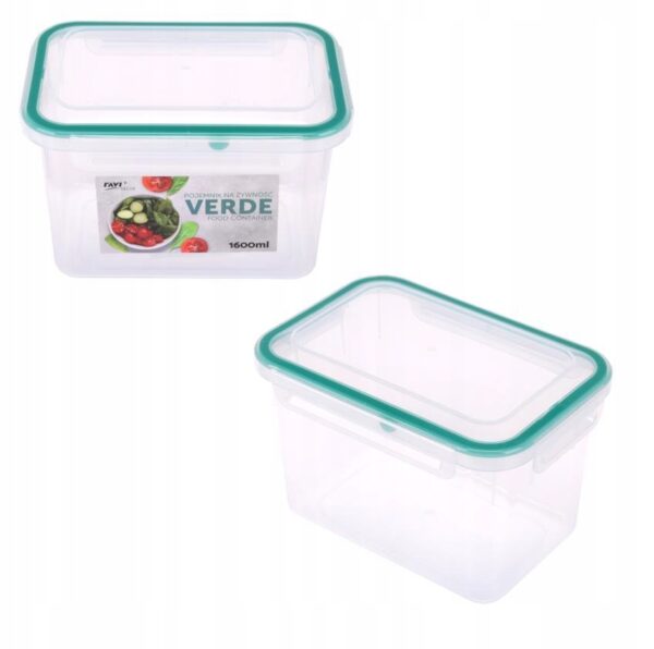 POJEMNIK PLASTIKOWY NA ŻYWNOŚĆ 1600 ML VERDE - obrazek 4