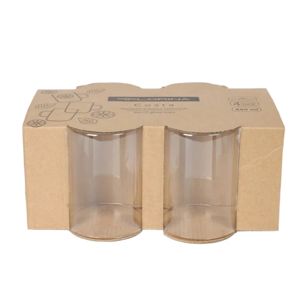 Zestaw kubków szklanych Costa 4x440 ml - obrazek 4