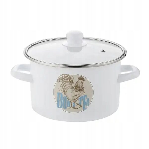 Garnek emaliowany tradycyjny KOGUT 20 cm 4,2 l Emalia Pleszew
