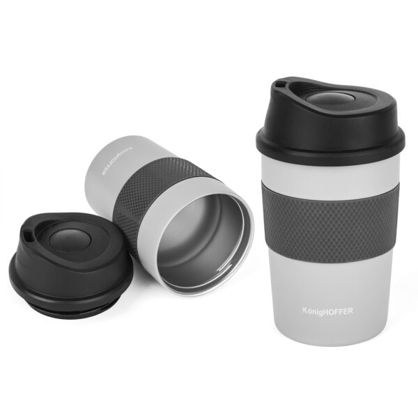 Kubek termiczny Stylowy Konighoffer Elliot z silikonową obwódką 330 ml