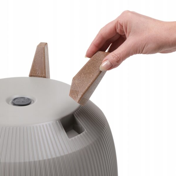 DONICZKA NA NÓŻKACH MISA ROMA JUMPER PRĄŻKOWANA BIAŁA ⌀ 33 CM Z WKŁADEM - obrazek 4