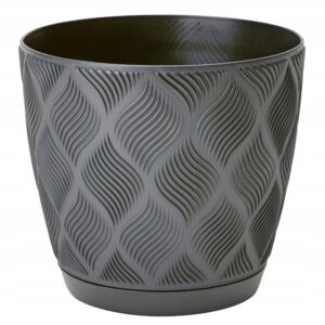 DONICZKA Z PODSTAWKĄ FLOW PETIT 17 CM ANTRACYT